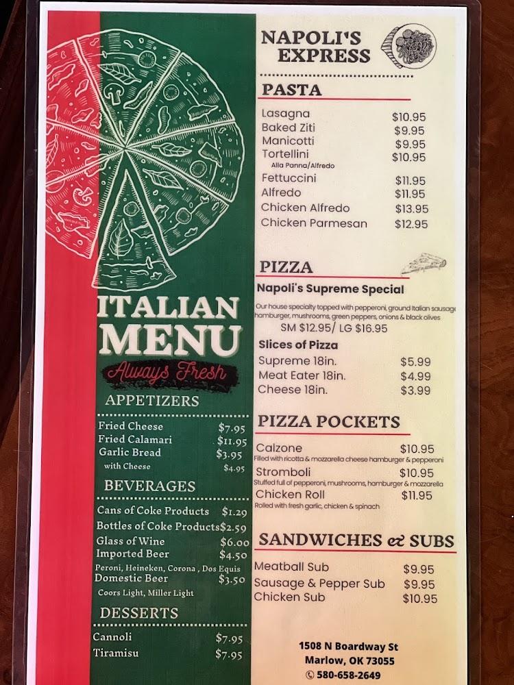 Napolis pizza Menu image 1